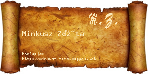 Minkusz Zéta névjegykártya